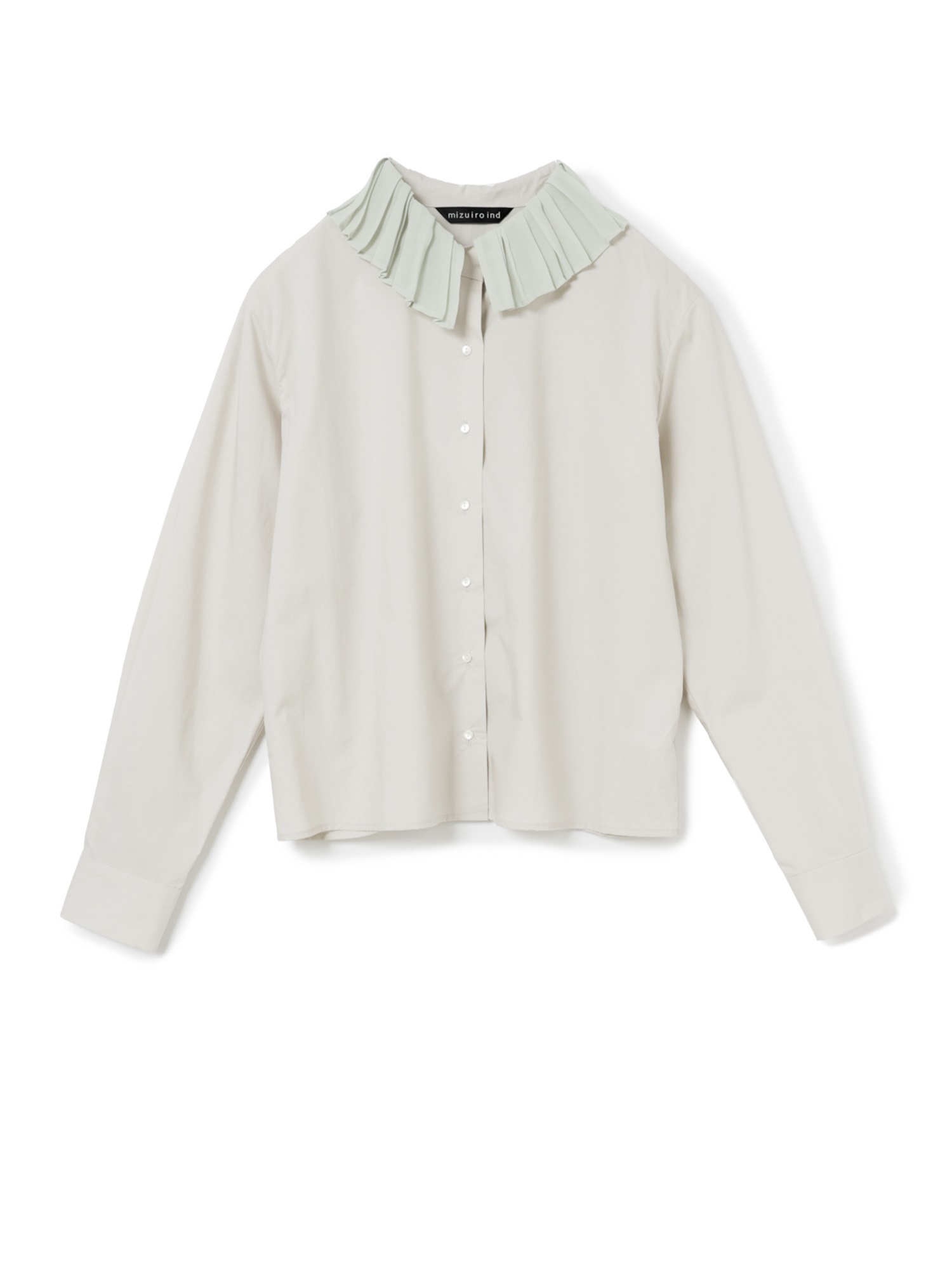 pleats collar shirt | 3-230124(l.gray 90-Free)