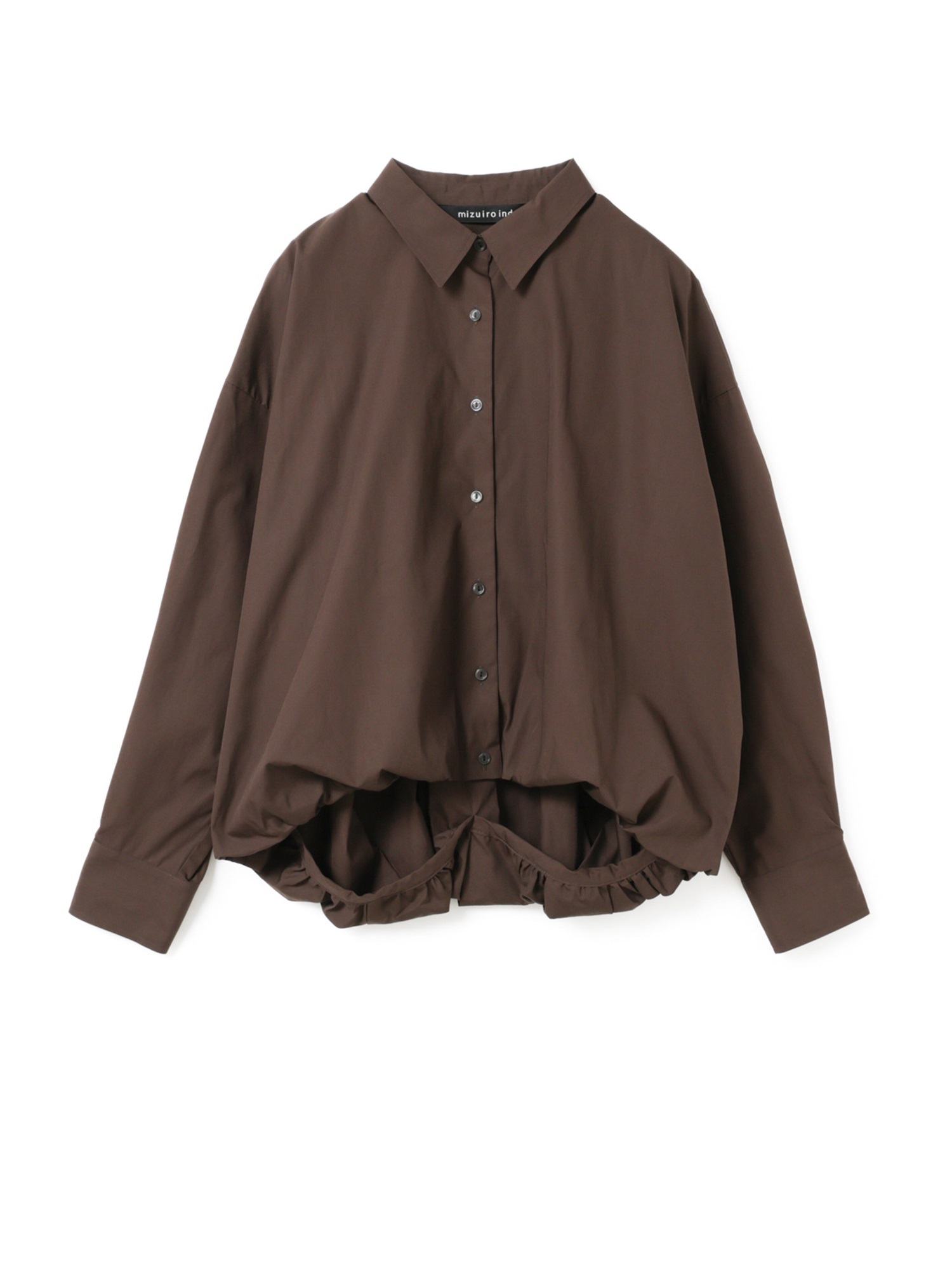 long slv ballon shirt | 3-230132(brown 44-Free)