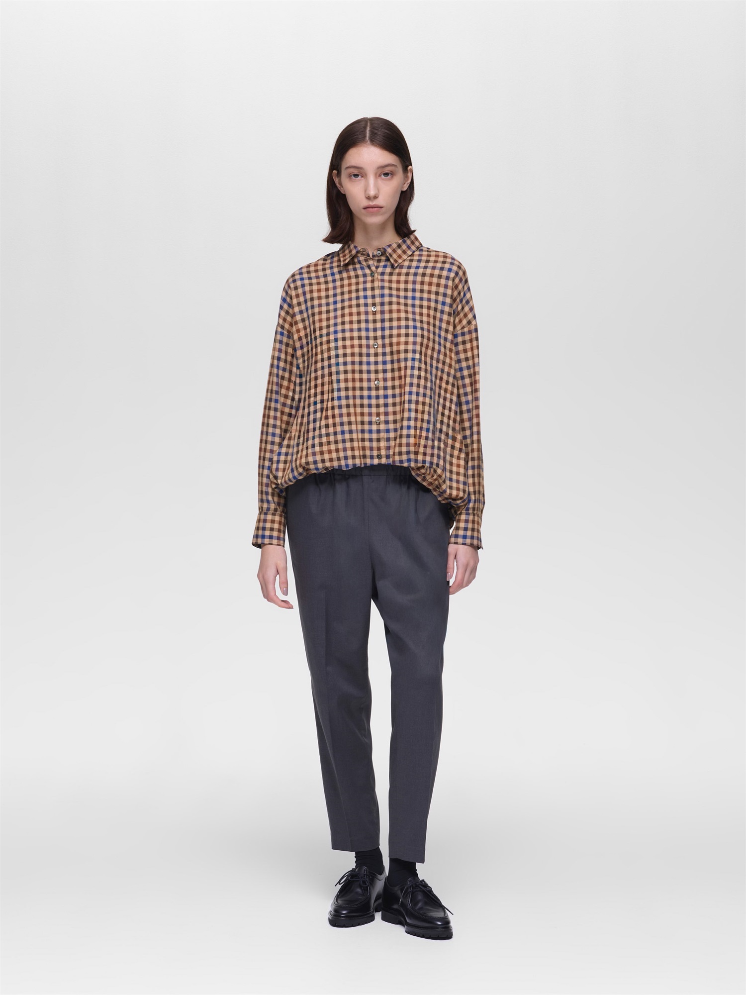 check long slv ballon shirt | 3-230135