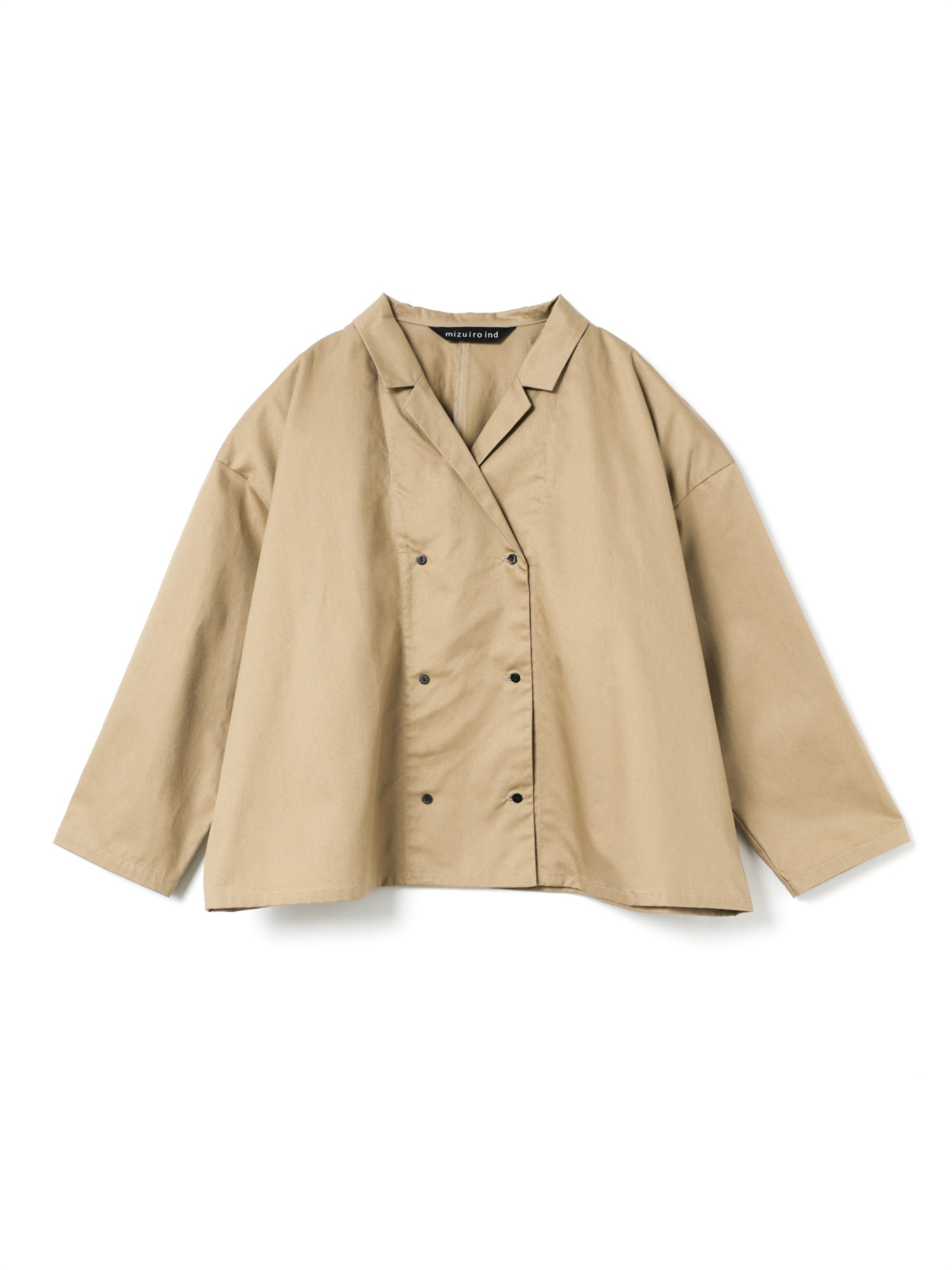 double breasted shirt | 3-230139(beige 20-Free)