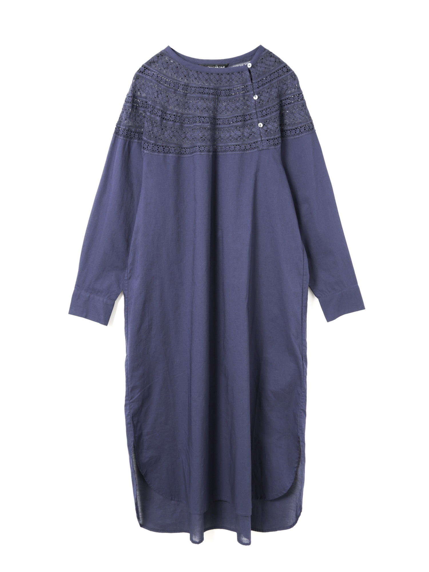 lace yoke OP | 3-250075(navy 77-Free)