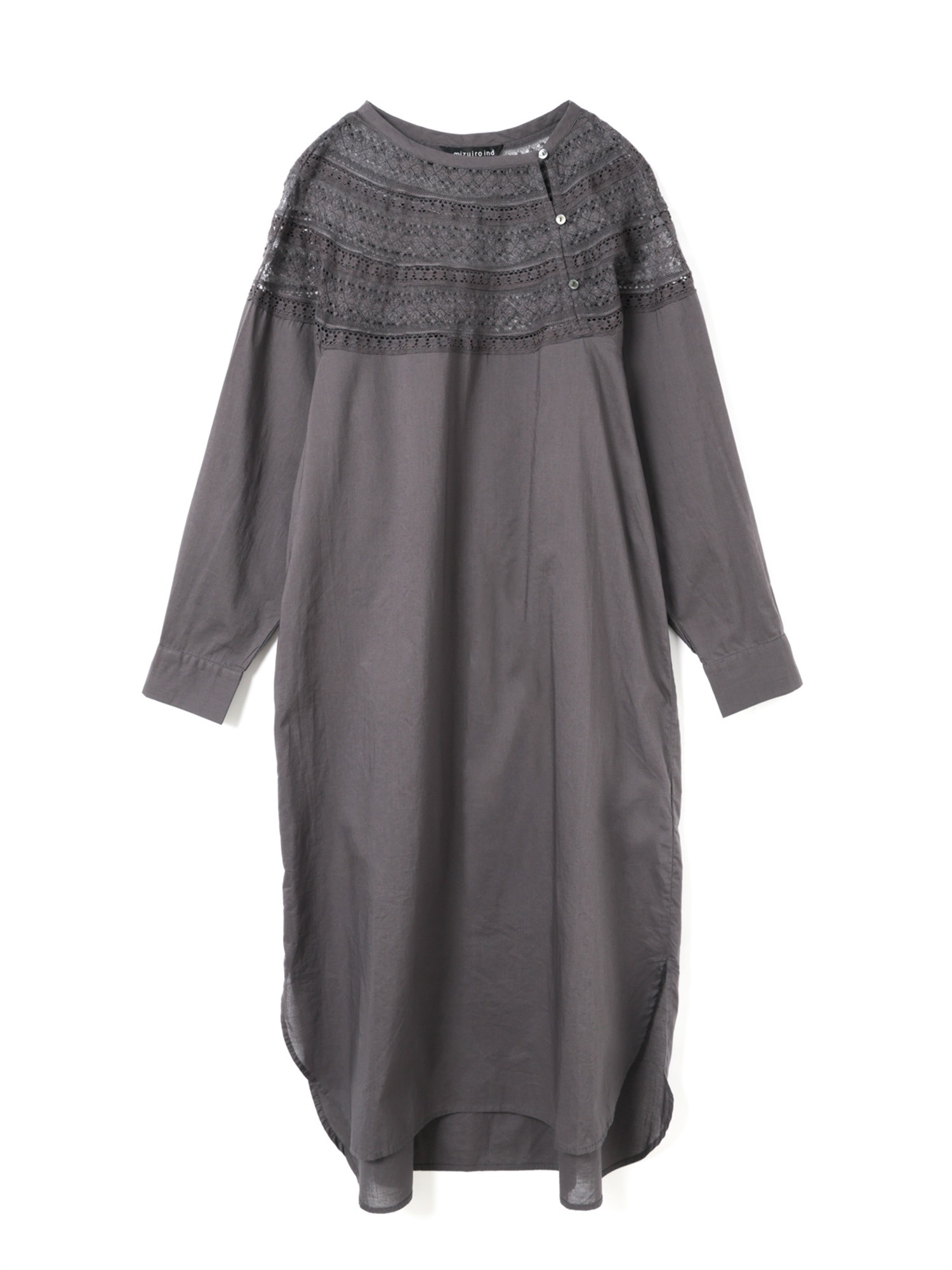 lace yoke OP | 3-250075(c.gray 92-Free)