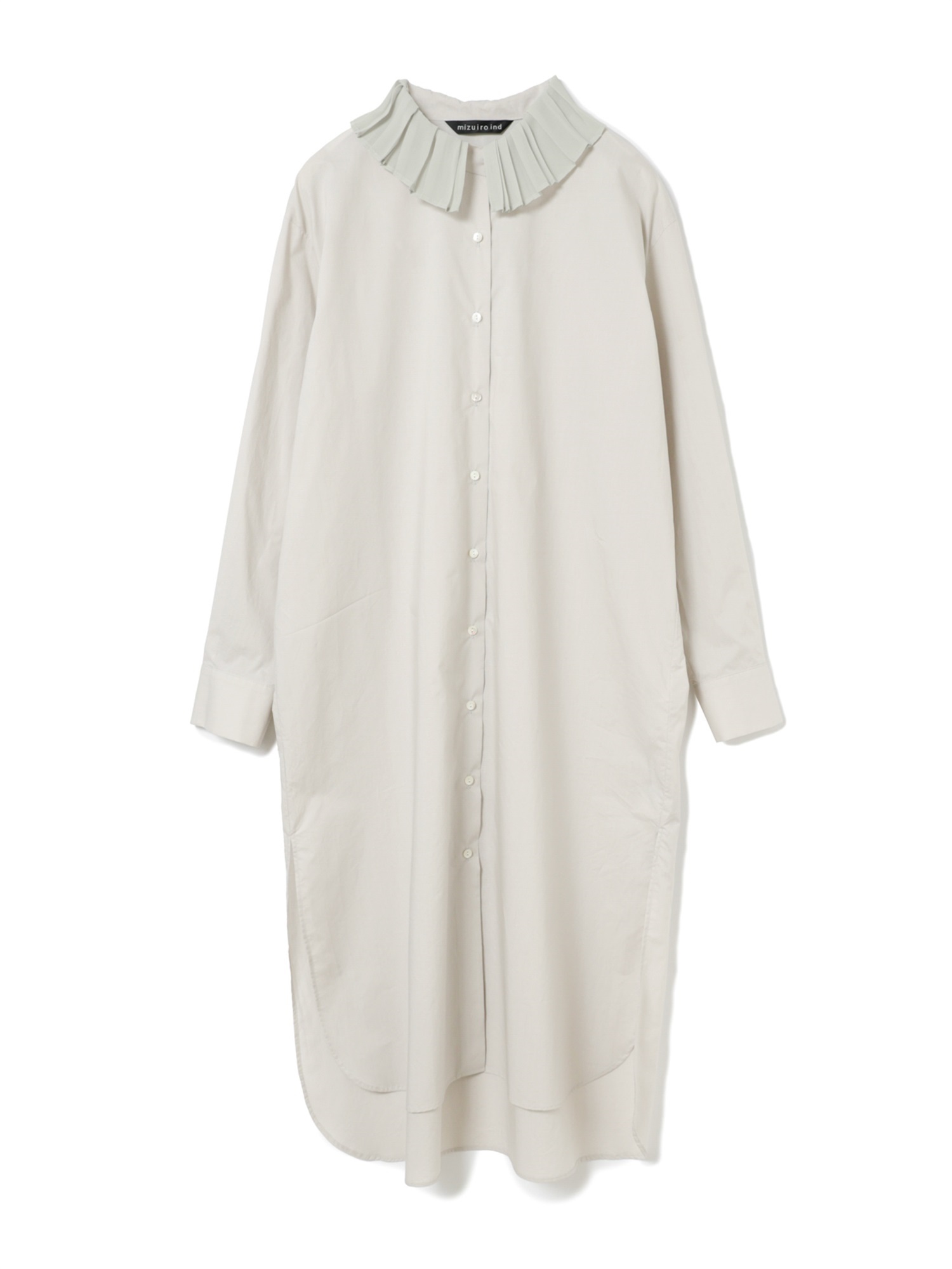 pleats collar OP | 3-250077(l.gray 90-Free)