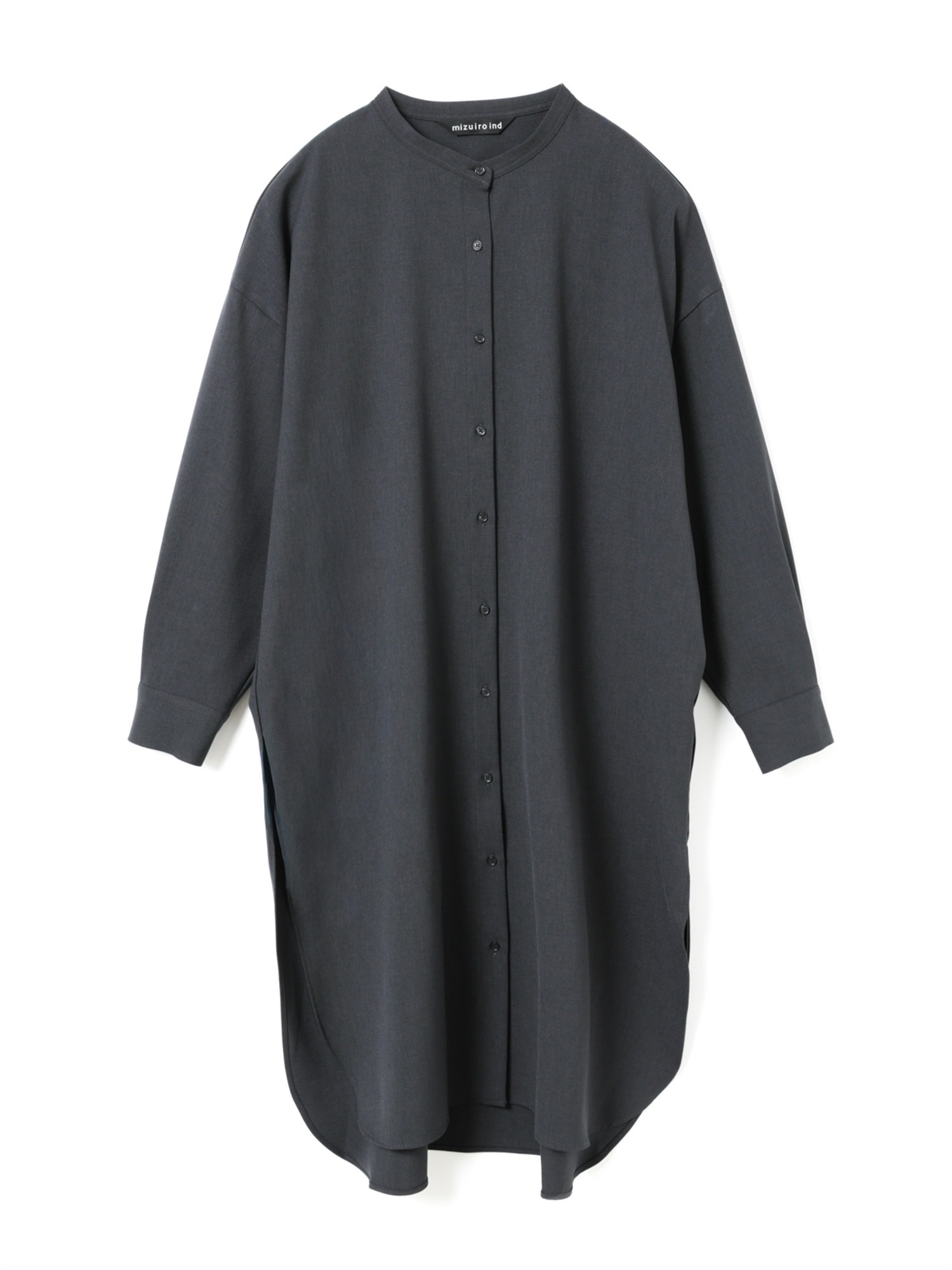 stand collar shirt OP | 3-250078(c.gray 92-Free)